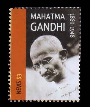 NEVIS 2011 - Mahatma Gandhi (Facing Left), 1 Value Stamp, MNH, S.G. 2231